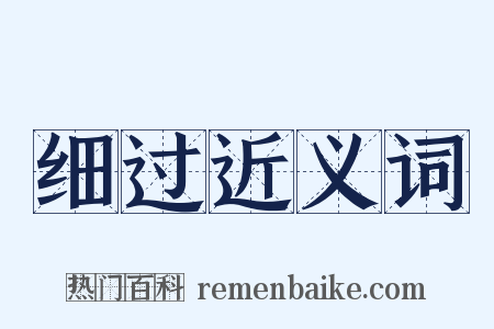 细过近义词是什么意思的图片
